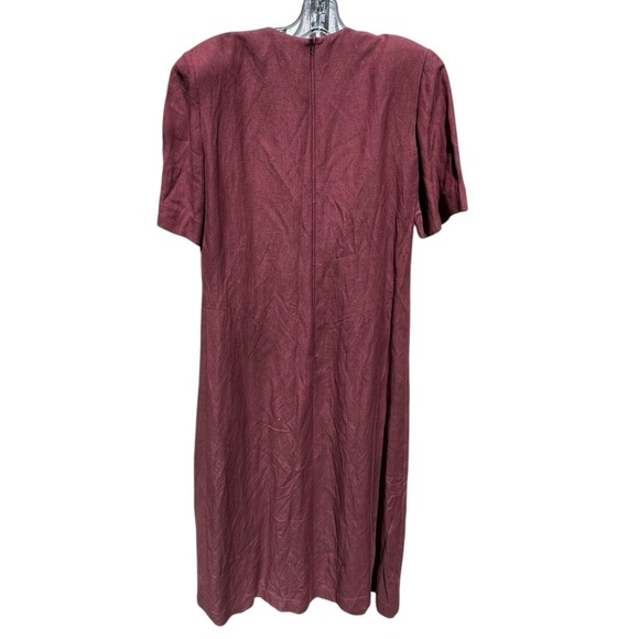 Sonia Rykiel Linen Blend 90’s dress V Neck Large Buttons Paris France 40 US 10 - Picture 4 of 13